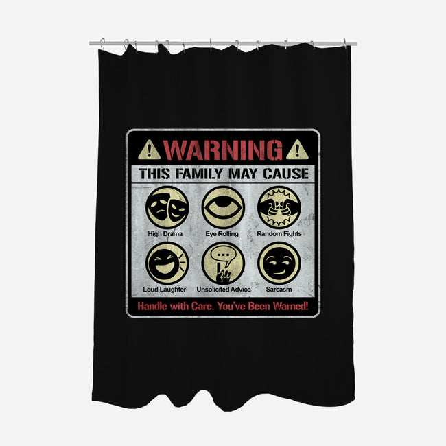 Family Warning-None-Polyester-Shower Curtain-NMdesign