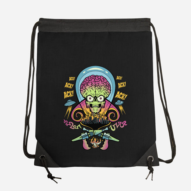 Martian Mayhem-None-Drawstring-Bag-sachpica
