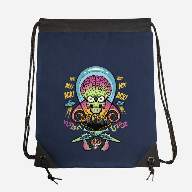 Martian Mayhem-None-Drawstring-Bag-sachpica