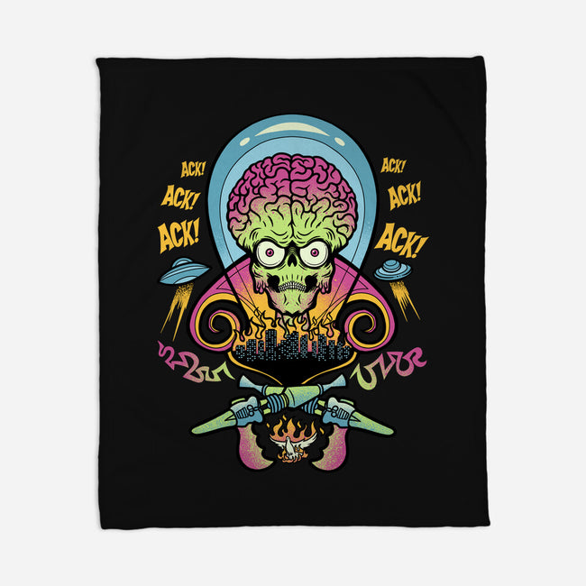 Martian Mayhem-None-Fleece-Blanket-sachpica