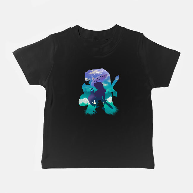 Ocarina Landscape-Baby-Basic-Tee-dandingeroz