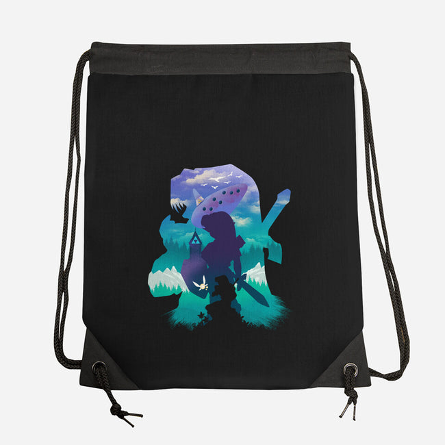 Ocarina Landscape-None-Drawstring-Bag-dandingeroz
