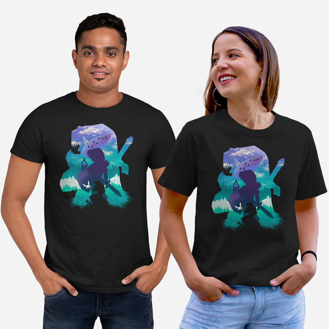 Ocarina Landscape-Unisex-Basic-Tee-dandingeroz