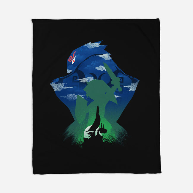 Windwaker Landscape-None-Fleece-Blanket-dandingeroz