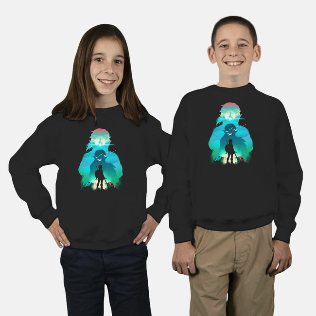 Hero Landscape-Youth-Crew Neck-Sweatshirt-dandingeroz