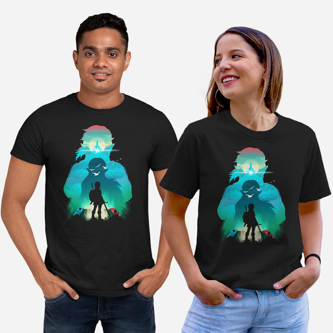 Hero Landscape-Unisex-Basic-Tee-dandingeroz