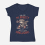 Racing To Conclusions-Womens-V-Neck-Tee-eduely