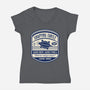 Snapping Turtle Emblem-Womens-V-Neck-Tee-LAGELANTEE