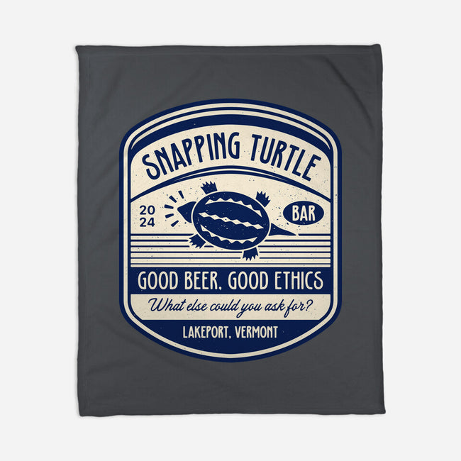 Snapping Turtle Emblem-None-Fleece-Blanket-LAGELANTEE