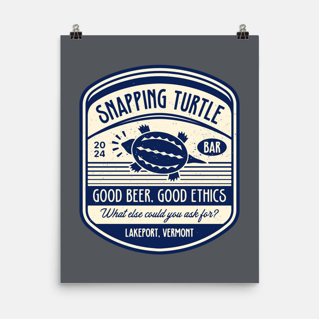 Snapping Turtle Emblem-None-Matte-Poster-LAGELANTEE