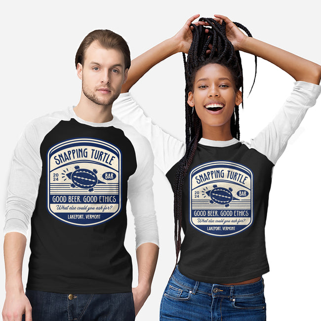 Snapping Turtle Emblem-Unisex-Baseball-Tee-LAGELANTEE