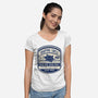 Snapping Turtle Emblem-Womens-V-Neck-Tee-LAGELANTEE