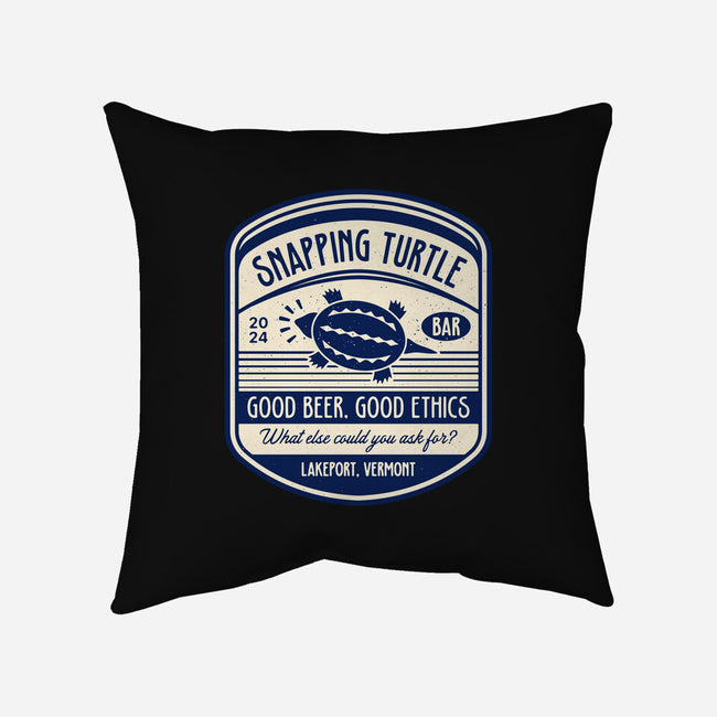 Snapping Turtle Emblem-None-Removable Cover w Insert-Throw Pillow-LAGELANTEE