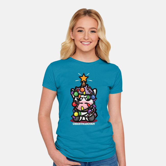 Christmascorn-Womens-Fitted-Tee-jrberger