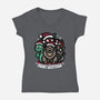 Merry Cryptmas-Womens-V-Neck-Tee-jrberger