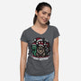 Merry Cryptmas-Womens-V-Neck-Tee-jrberger