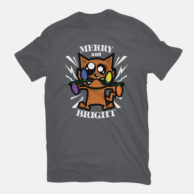 Merry And Bright Cat-Mens-Premium-Tee-jrberger