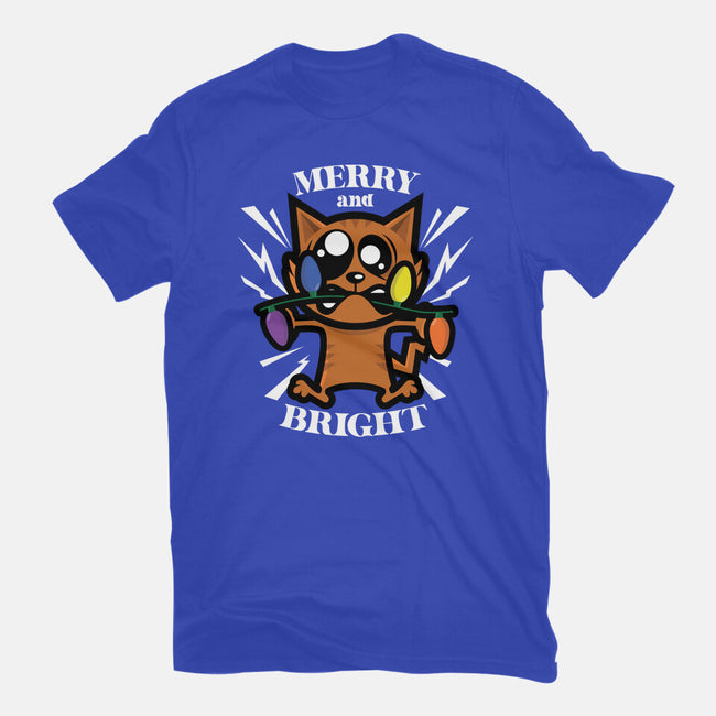 Merry And Bright Cat-Mens-Basic-Tee-jrberger