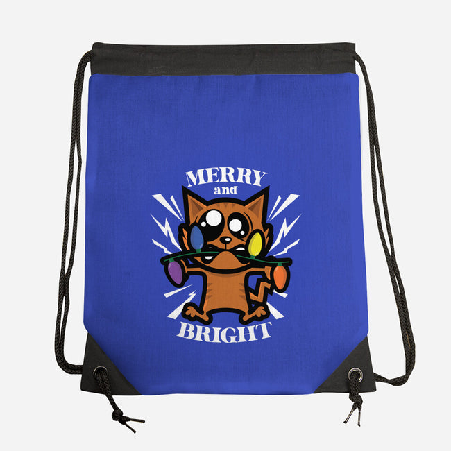 Merry And Bright Cat-None-Drawstring-Bag-jrberger