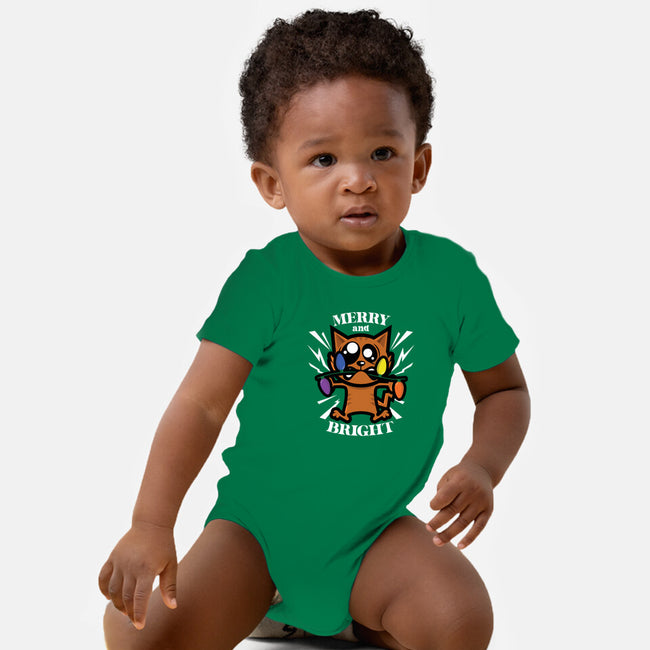 Merry And Bright Cat-Baby-Basic-Onesie-jrberger