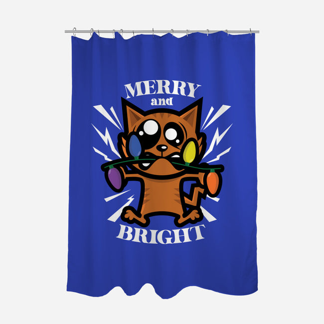 Merry And Bright Cat-None-Polyester-Shower Curtain-jrberger