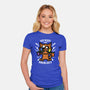 Merry And Bright Cat-Womens-Fitted-Tee-jrberger