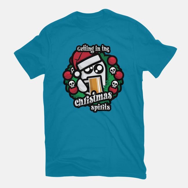 Getting In The Christmas Spirits-Womens-Basic-Tee-jrberger