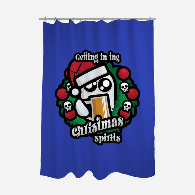 Getting In The Christmas Spirits-None-Polyester-Shower Curtain-jrberger