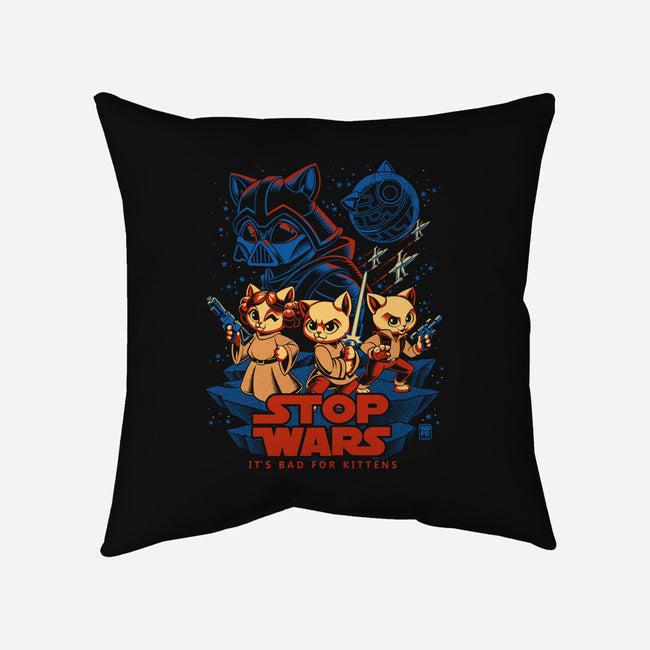 Wars Are Bad For Kittens-None-Removable Cover w Insert-Throw Pillow-worlddominationforcats