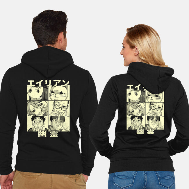 Aliens Ghosts-Unisex-Zip-Up-Sweatshirt-Andriu