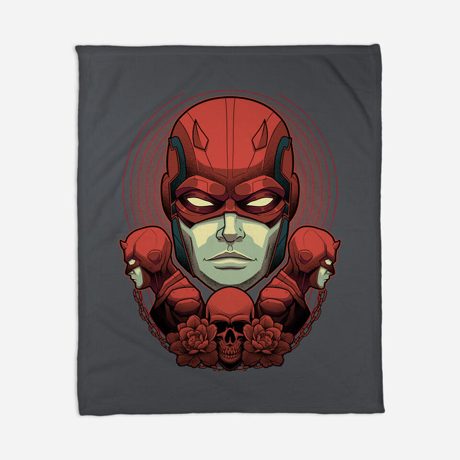 Crimson Devil-None-Fleece-Blanket-Astrobot Invention