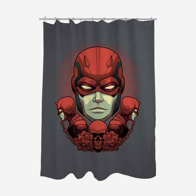 Crimson Devil-None-Polyester-Shower Curtain-Astrobot Invention