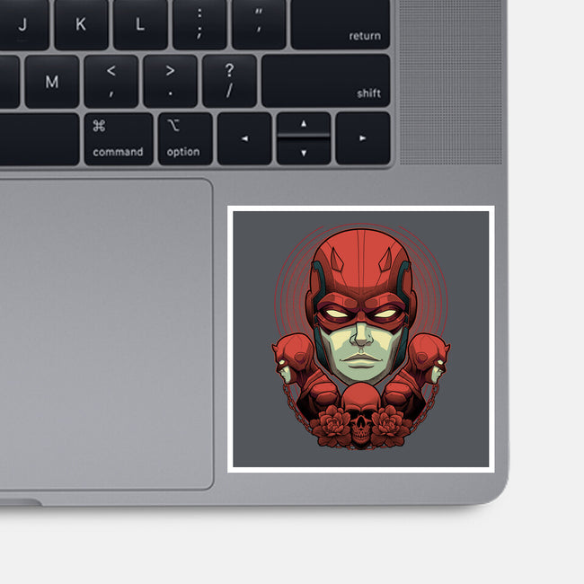 Crimson Devil-None-Glossy-Sticker-Astrobot Invention