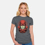 Crimson Devil-Womens-Fitted-Tee-Astrobot Invention