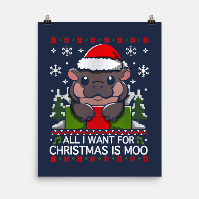 All I want For Christmas Is Moo-None-Matte-Poster-Vallina84