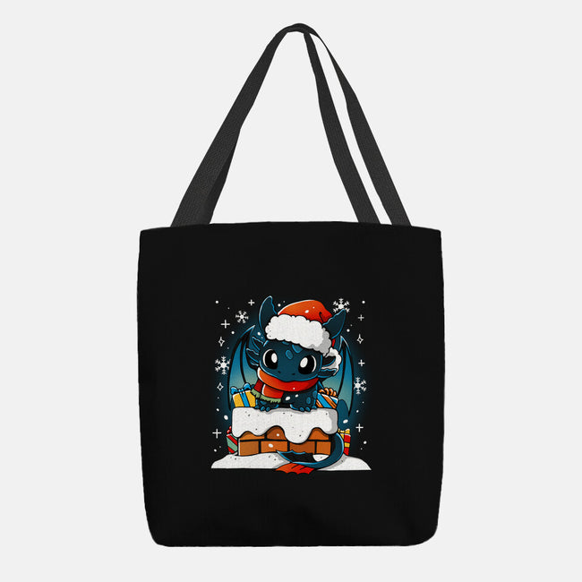 Dragon Santa Claus-None-Basic Tote-Bag-Vallina84