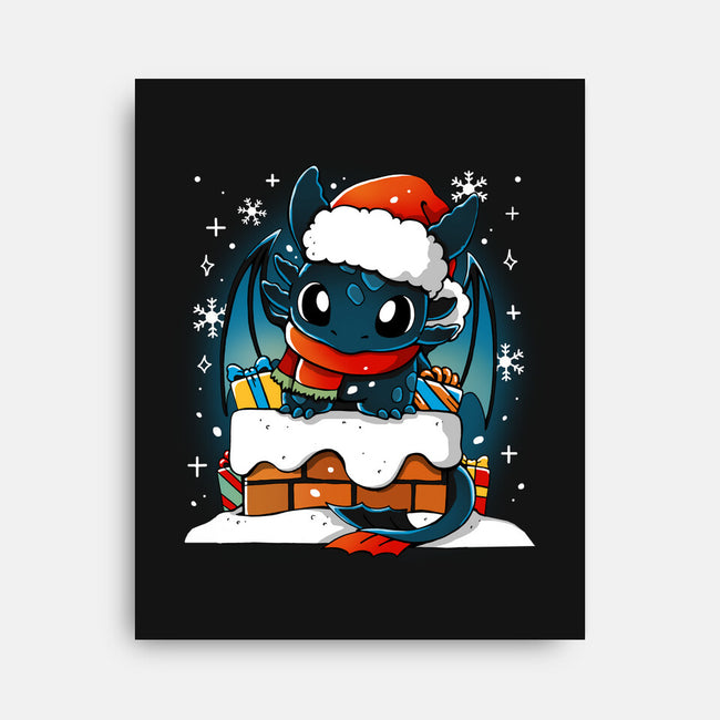 Dragon Santa Claus-None-Stretched-Canvas-Vallina84