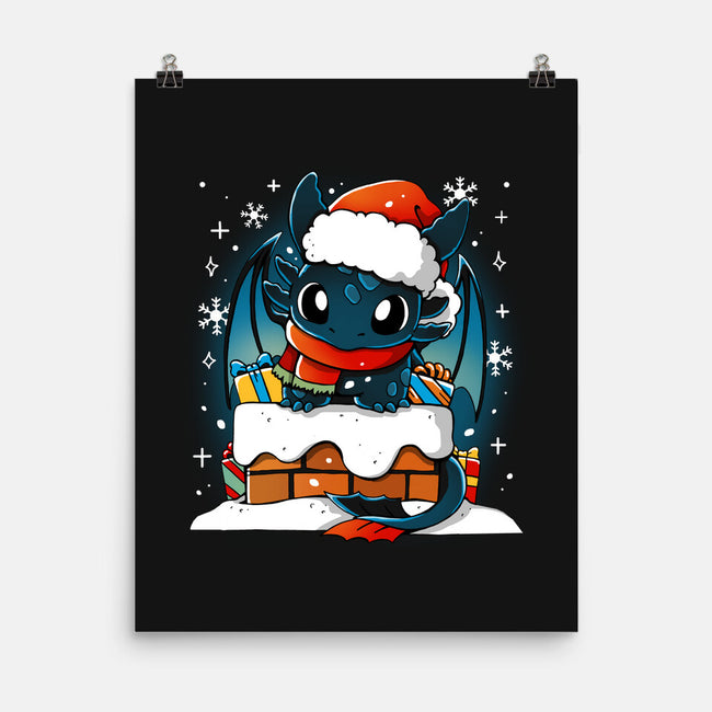 Dragon Santa Claus-None-Matte-Poster-Vallina84