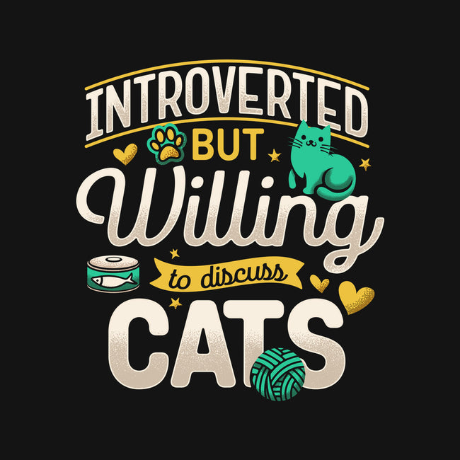 Introverted But Willing To Discuss Cats-None-Adjustable Tote-Bag-Herk Up Tees