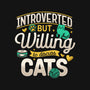 Introverted But Willing To Discuss Cats-None-Drawstring-Bag-Herk Up Tees