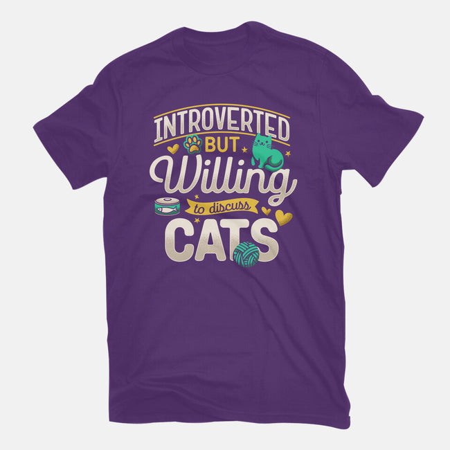 Introverted But Willing To Discuss Cats-Womens-Fitted-Tee-Herk Up Tees