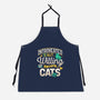 Introverted But Willing To Discuss Cats-Unisex-Kitchen-Apron-Herk Up Tees