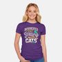 Introverted But Willing To Discuss Cats-Womens-Fitted-Tee-Herk Up Tees