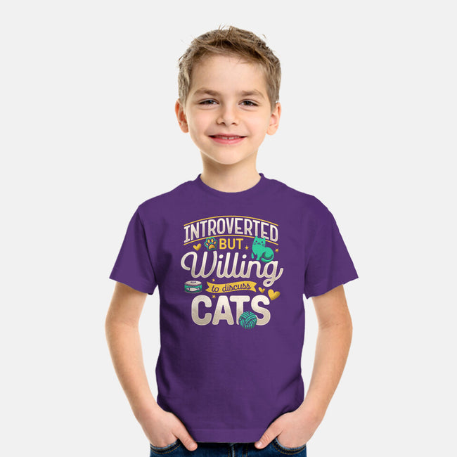 Introverted But Willing To Discuss Cats-Youth-Basic-Tee-Herk Up Tees