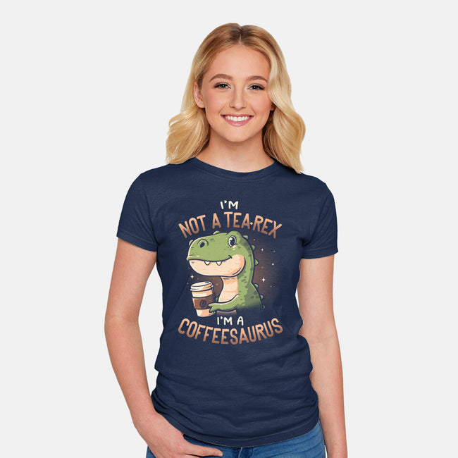 Coffeesaurus-Womens-Fitted-Tee-koalastudio