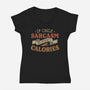 If Only Sarcasm Burned Calories-Womens-V-Neck-Tee-koalastudio