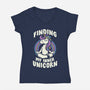 Finding My Inner Unicorn-Womens-V-Neck-Tee-koalastudio