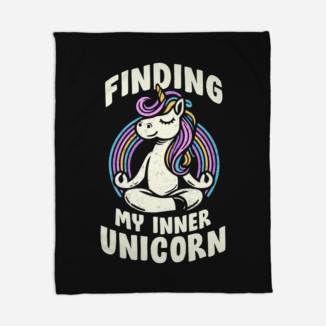 Finding My Inner Unicorn-None-Fleece-Blanket-koalastudio