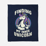 Finding My Inner Unicorn-None-Fleece-Blanket-koalastudio