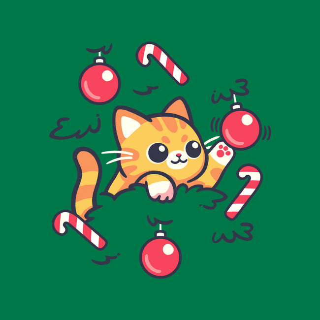 Cat In The Christmas Tree-None-Drawstring-Bag-NemiMakeit